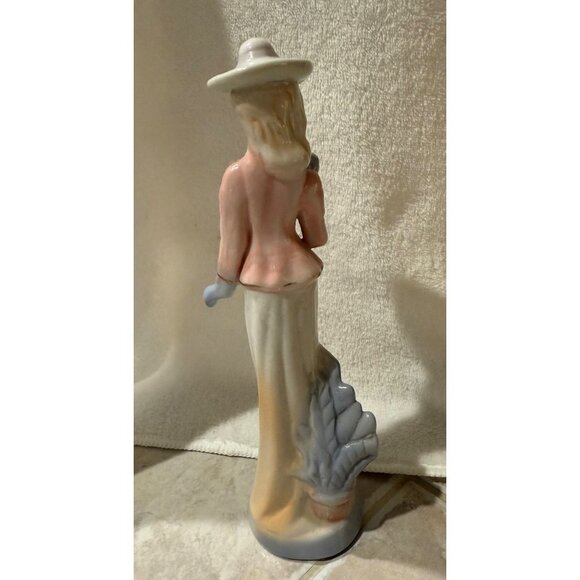 Vintage Ceramic Victorian Lady Figurine With Hat & Gloves - Picture 6 of 10